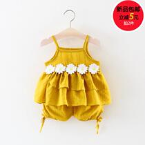 Female baby Summer clothes tide one or two years old childrens clothes for little girl clothes 0-1-2-3 years old and a half 4 Korean summer suit