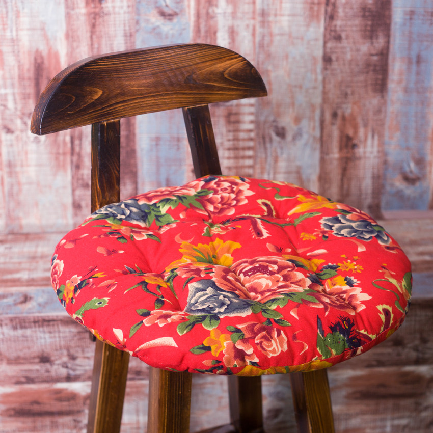 Cotton and linen ethnic bar retro round cushion leisure farm restaurant chair cushion thickened fabric bench rattan chair cushion