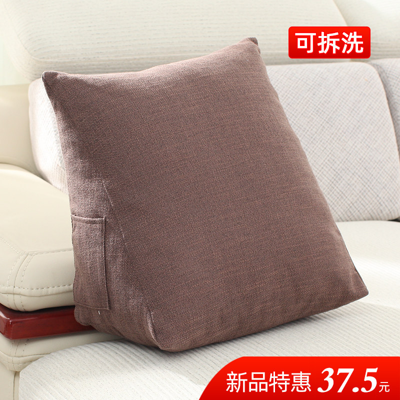 Linen pillow girls sleeping minimalist sofa Living room Dorm Room Dorm Pillow Headbed Backrest Pillow Care Back Pillow Can Be Detached