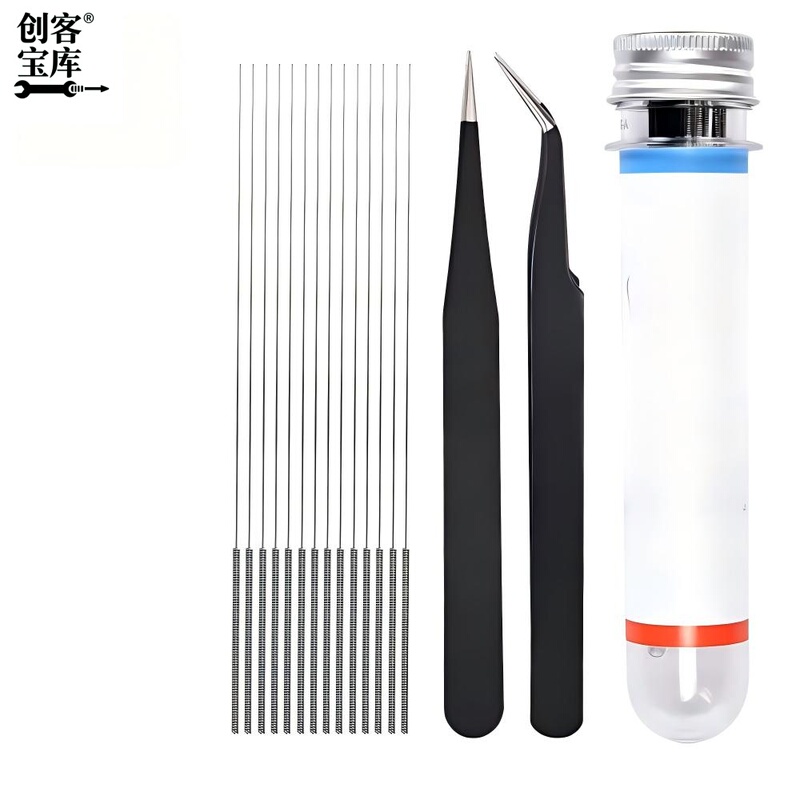 3D Printer Accessories Nozzle Cleaning Drill Bit Cleaning Needle Through-Hole Tool Set with Tweezers Suitable for Tuozhu 3D Printer Accessories Nozzle Cleaning Drill Bit Cleaning Needle Through-Hole Tool Set with Tweezers Suitable for Tuozhu