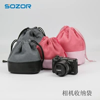 Sozor EOSM50 M100m6 Canon túi máy ảnh micro túi đơn bể 200D800D SLR túi bảo vệ flannel - Phụ kiện máy ảnh kỹ thuật số balo máy ảnh lowepro