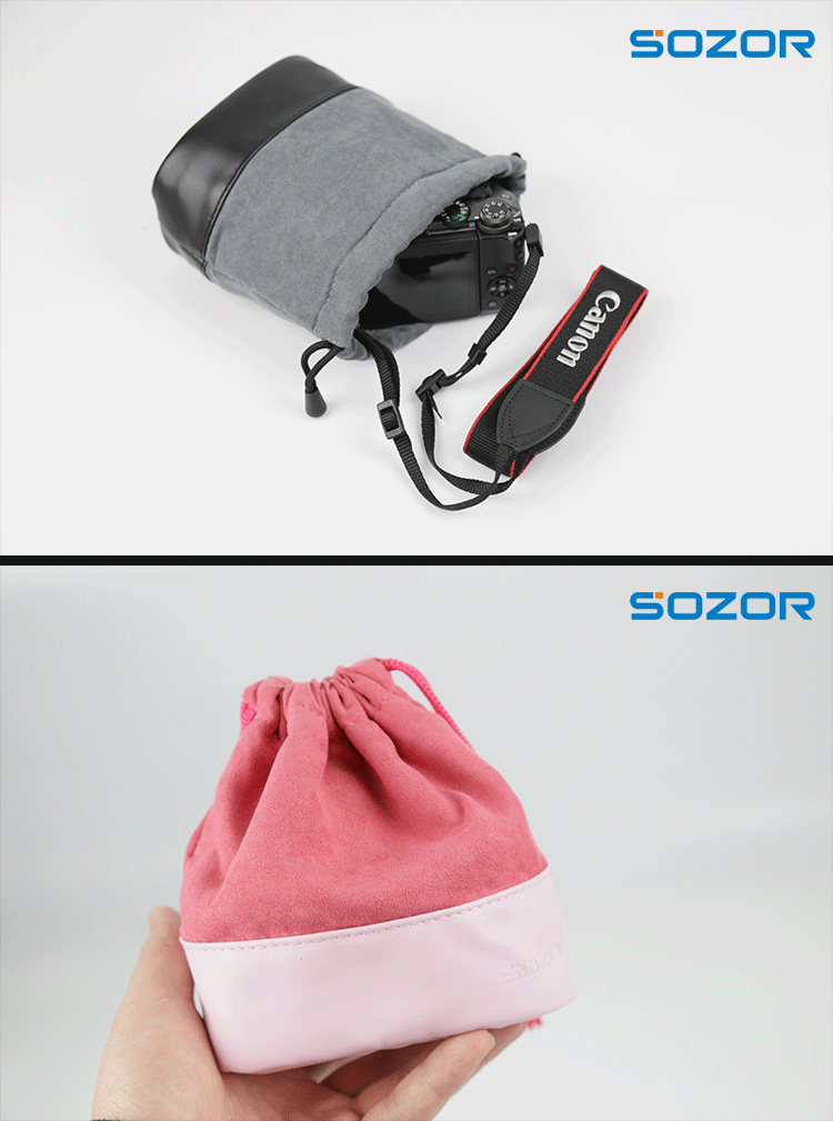 Sozor EOSM50 M100m6 Canon túi máy ảnh micro túi đơn bể 200D800D SLR túi bảo vệ flannel - Phụ kiện máy ảnh kỹ thuật số túi đựng chân máy quay