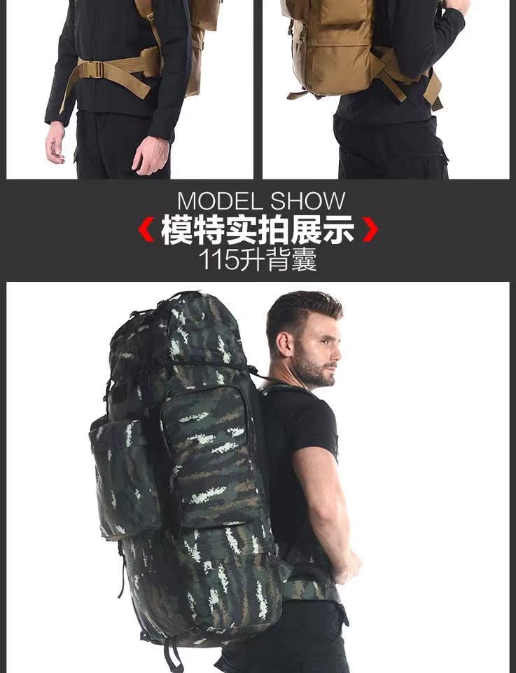 Hành quân lực lượng đặc biệt lớn <quân đội ba lô du lịch ngoài trời đi bộ đường dài vai ngụy trang chiến thuật diễu hành 07 chiếc ba lô balo kanken