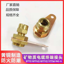 BTTZ mineral cable terminal head single core multicore rigid fireproof cable copper joint ground clip