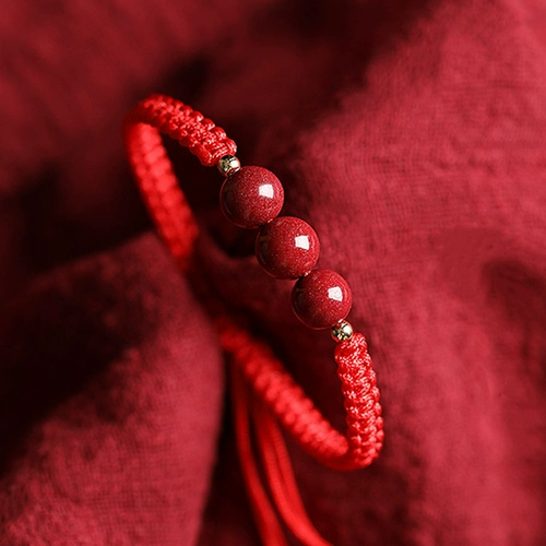 Браслет из красной нити подходит для мужчин и женщин, оберег на день рождения, амулет, цвета киновари