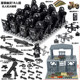 Military Heavy-Duty Ghost Special Forces Building Blocks Minifigure Whistle Tower Anti-Aircraft Cannon Desert Base Battleland Zombie Assembly Toy