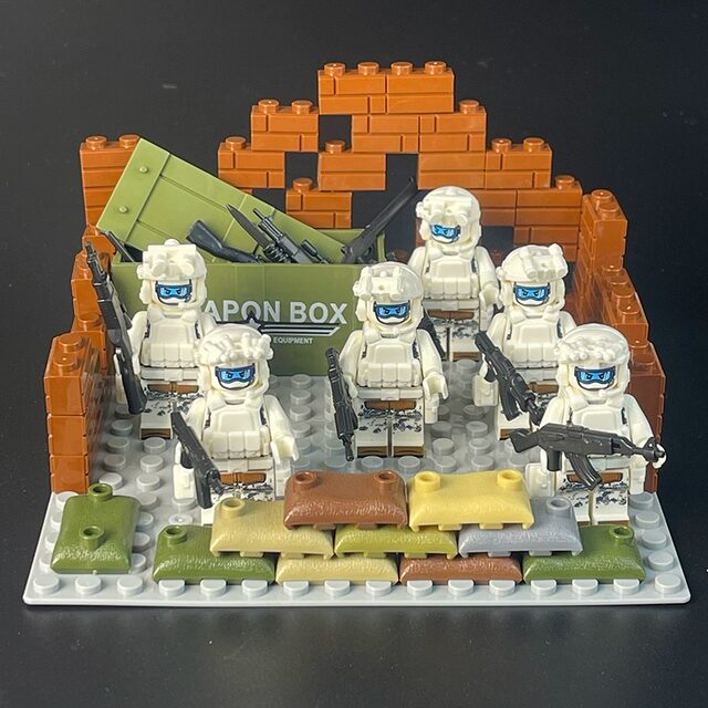 Military Building Block Base World War Ii Ruins Ground War Scene Battle Fortress Battle Battle Wall Assembled Building Boy Toy