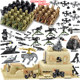 Military Heavy-Duty Special Forces Building Blocks Minifigure Whistle Tower Anti-Aircraft Cannon Desert Base Battlefield Zombie War Wolf Assembly Toy