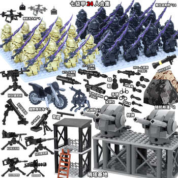 Military Scene Building Blocks Black Hawk Special Forces Minifigures Armed Equipment Anti-Aircraft Guns Battlefield Assembly Educational Toys for Boys
