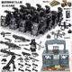 Military Special Forces Building Blocks Minifigure Anti-Aircraft Cannon Desert Base Battlefield Special Forces Assembled Educational Boy Toy