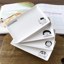 Creative Western Dining Ceramic Plate rectangular sweets snack dishes snack dishes cool dishes Japanese sushi disc