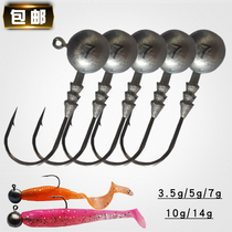 Customized lead hook Luya soft worm special 50 JIG Soft Bait hook bass Bass Bass Bass Bass bass specializing in multi-gram weight