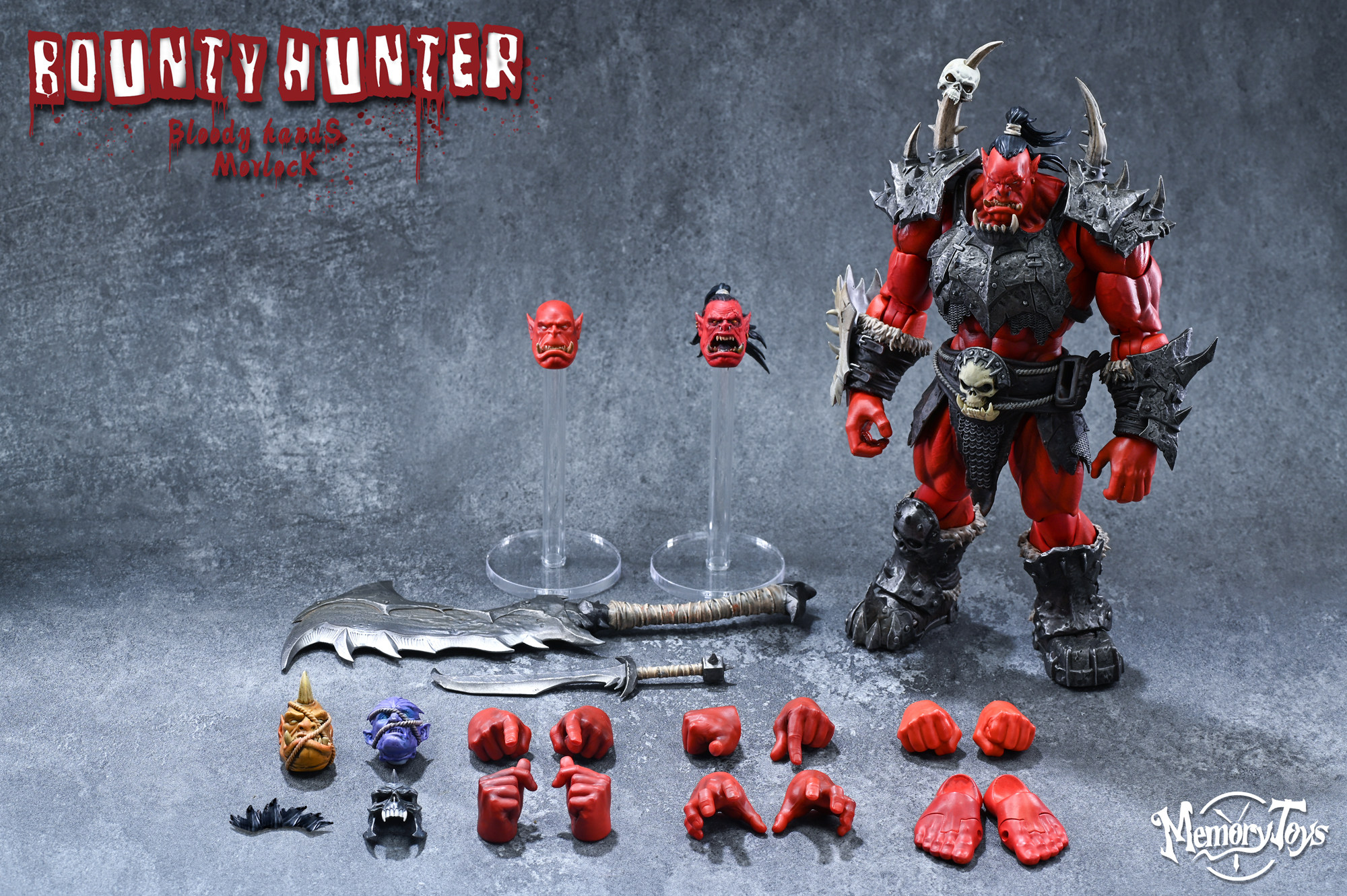 BOUNTY HUNTERミニフィギュア8体セット(未開封) Memory Toys Bounty Hunter Bloody Hands Morlock Green Ver.Action