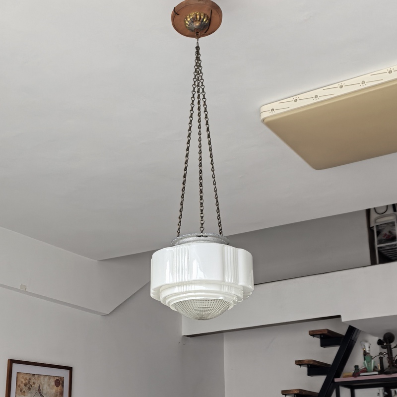 Republic of China Style! Old Shanghai Antique Glass Pendant Light, Vintage Foreign-Style House Ceiling Fresnel Lens Lamp Republic of China Style! Old Shanghai Antique Glass Pendant Light, Vintage Foreign-Style House Ceiling Fresnel Lens Lamp