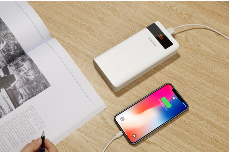 Rome Shisen8P + cung cấp năng lượng di động 30000 mAh dung lượng lớn thông minh sạc nhanh máy tính bảng phổ thông