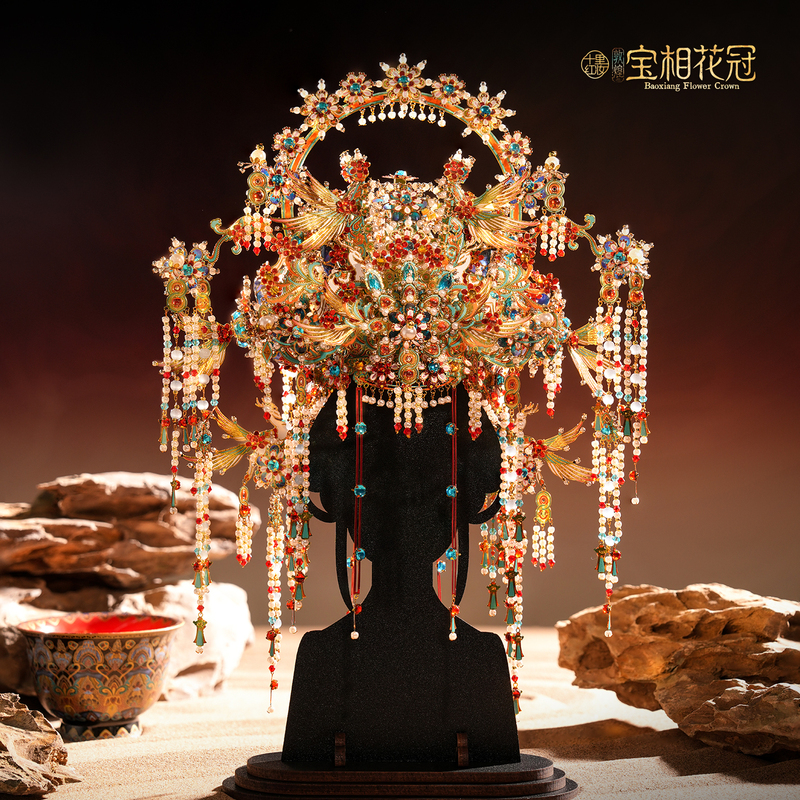 【New Product】Pinku Ten Miles of Red Dress·Dunhuang - Ornate Flower Crown Metal Puzzle Assembly Model Wedding Gift 【New Product】Pinku Ten Miles of Red Dress·Dunhuang - Ornate Flower Crown Metal Puzzle Assembly Model Wedding Gift