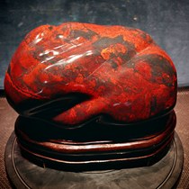 Guilin Chicken Blood Jade Opening Material Natural Raw Stone Ornament Pattern Entrance Town House Living Room Home Desktop Festive Collection