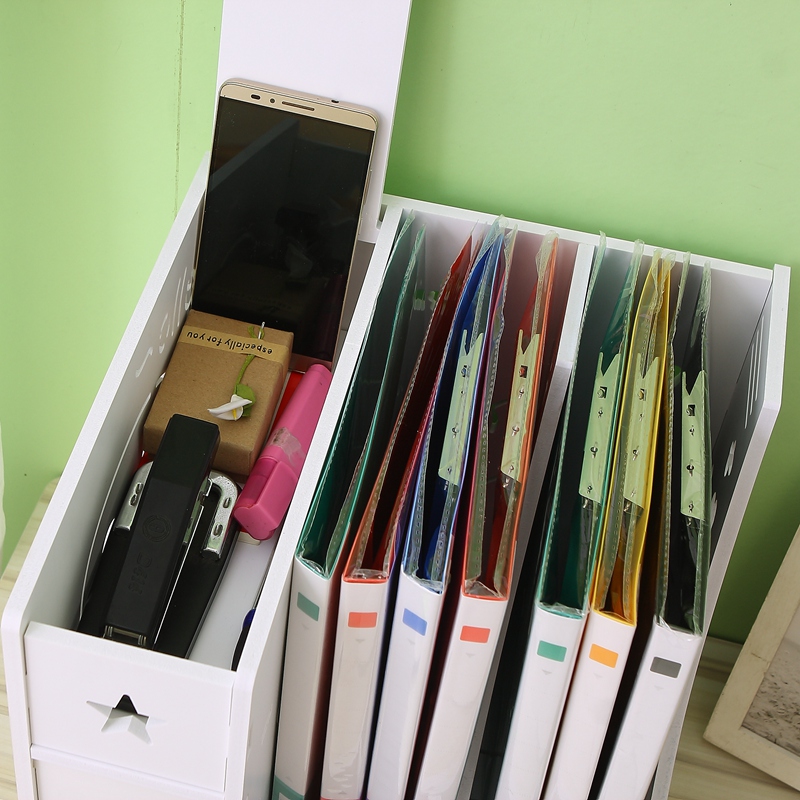 办公用品桌面文件收纳架子资料框档案筐学生书