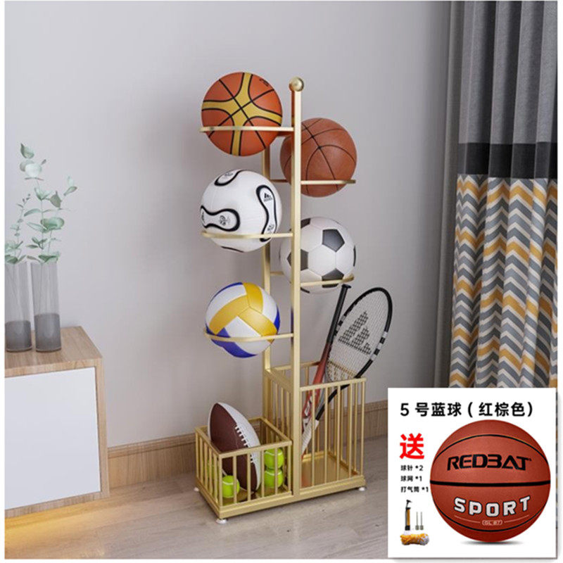 Basketball Containing shelf Home Indoor sports Divinity Shelf Foot Volleyball storage Frame Badminton Racket Placement