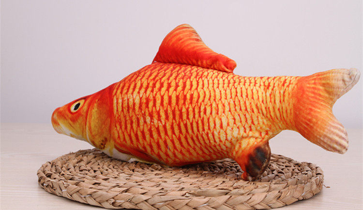 Golden Carp Cat Toy Cat Mint Fish Toy Kitty Interactive Play Realistic Fish Multi Size Optional
