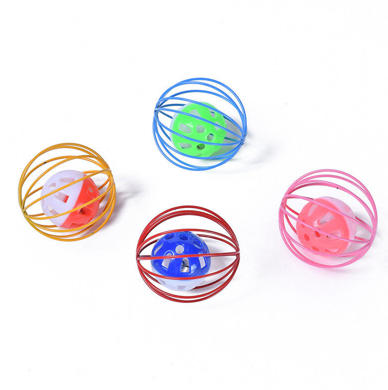 Cat Toys New Cage Bell Ball Cat Toys Cat Sound Rolling Ball Toys Bite Resistant and Playful Cat Amusement