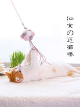 Funny cat stick Cat toy Self-hi kitten bell Cat feather fairy Bucket cat stick Shaking cat stick Bite-resistant artifact cat