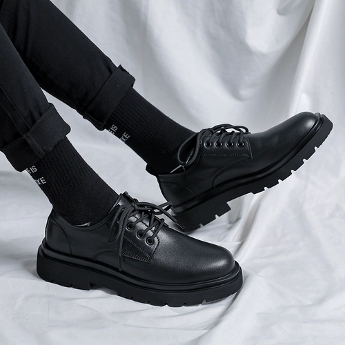 骑士步 Черный брендовый пиджак классического кроя, в британском стиле