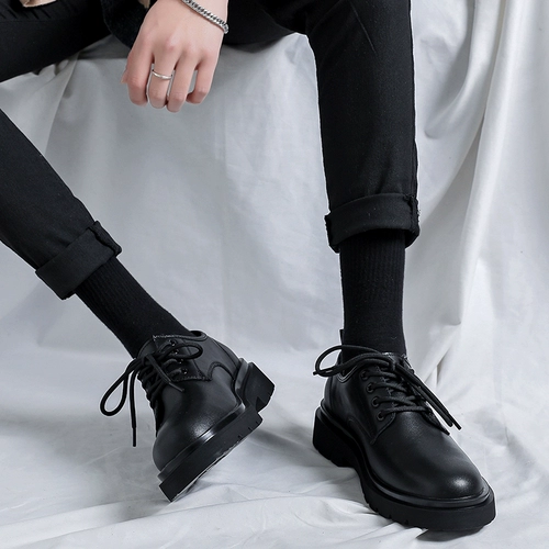 骑士步 Черный брендовый пиджак классического кроя, в британском стиле