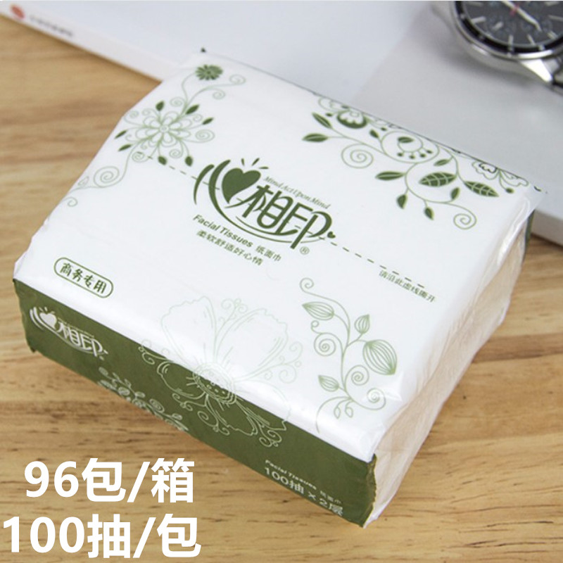 Heart phase print DT100 dining room paper square printed napkin Napkin Guesthouse Hotel Small Square Drawing paper Whole Box Affordable