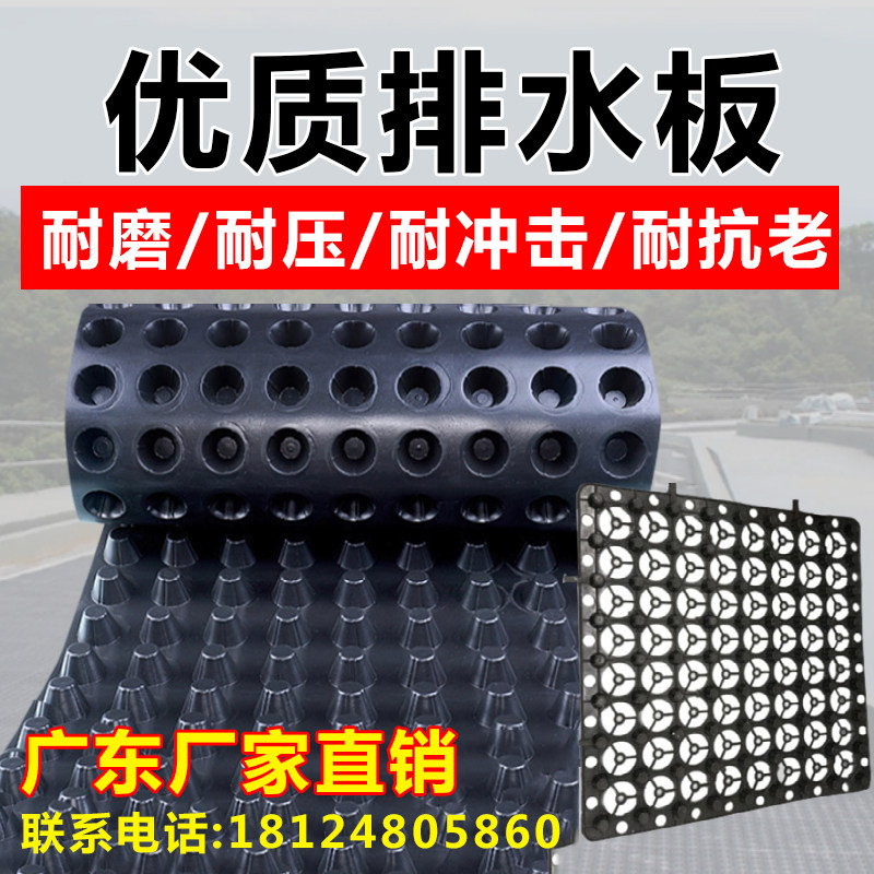 Drainage plate plastic bump filter plate green roof garden roof vegetable hydrophobic plate pressure-resistant water storage plate root control