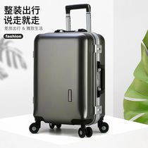  Suitcase Student male trolley box New aluminum frame box small suitcase female password box large capacity suitcase 24