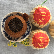 Three years of Chen Xinhui Chenpi Puer tea red tangerine tea court Puer cooked tea Orange Orange tea Chen Pu bag