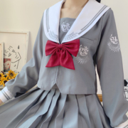 (Yu Mei) Xiao Yu thống nhất JK gốc chính thống gió college student nhỏ màu xám tươi phù hợp giữa bộ đồng phục thủy thủ nữ