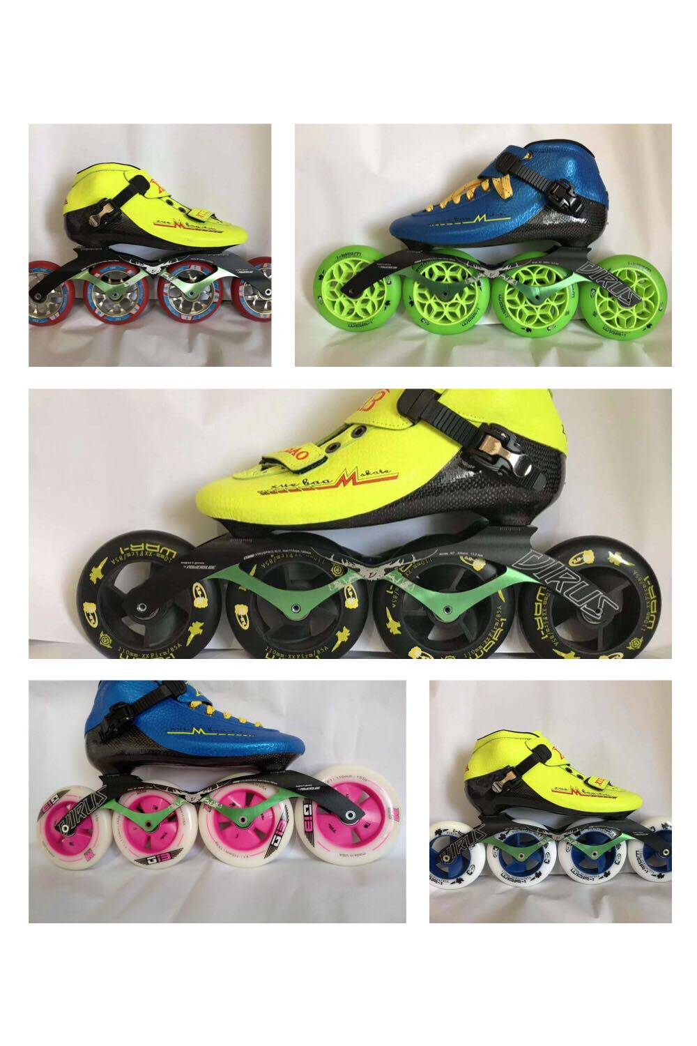 Snow leopard skate skate adult male professional skater speed skater carbon fiber large wheel speed