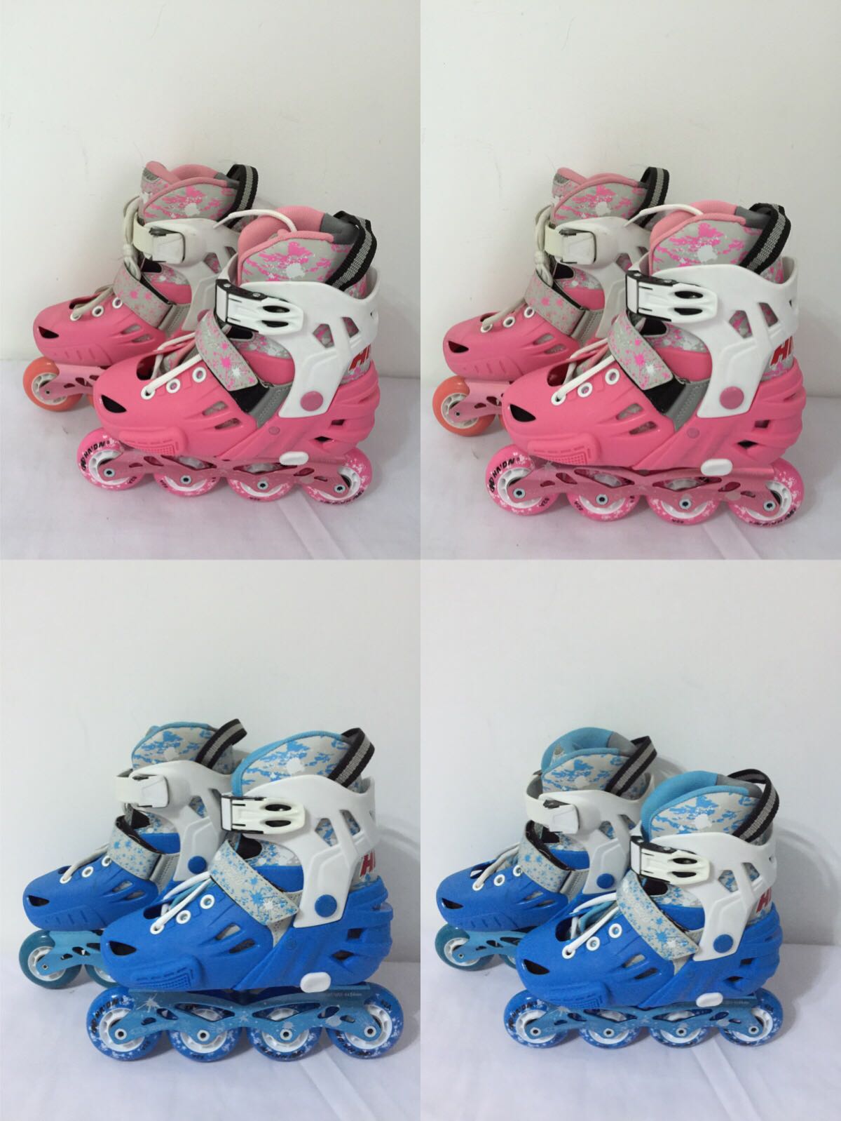 Teenagers Flat Flower Shoes Professional Children Training Club Kindergarten Straight Row Wheels Skates Skate Wheel Skates