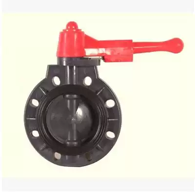 UPVC FRPP handle butterfly valve chemical glass fiber reinforced polypropylene butterfly valve resistant to acid and alkali corrosion high temperature