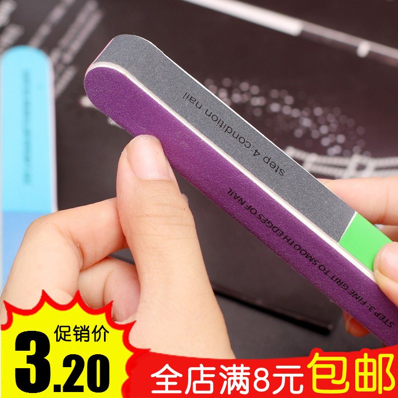 Mengmengjia Korean version six-sided matte nail file False nail polishing grinding strip Nail grinder Nail tool