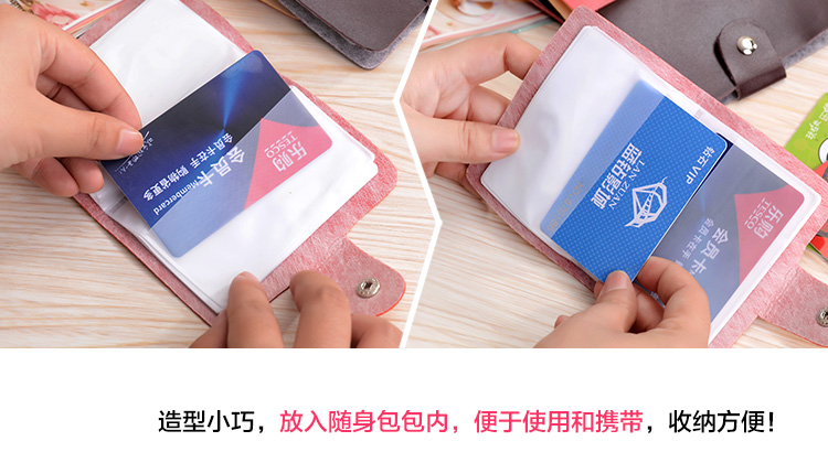 Chủ sở hữu thẻ da cừu Meng Mengjia khóa da màu kẹo giữ thẻ 24 vị trí thẻ nhà sản xuất giá trị ví chanel