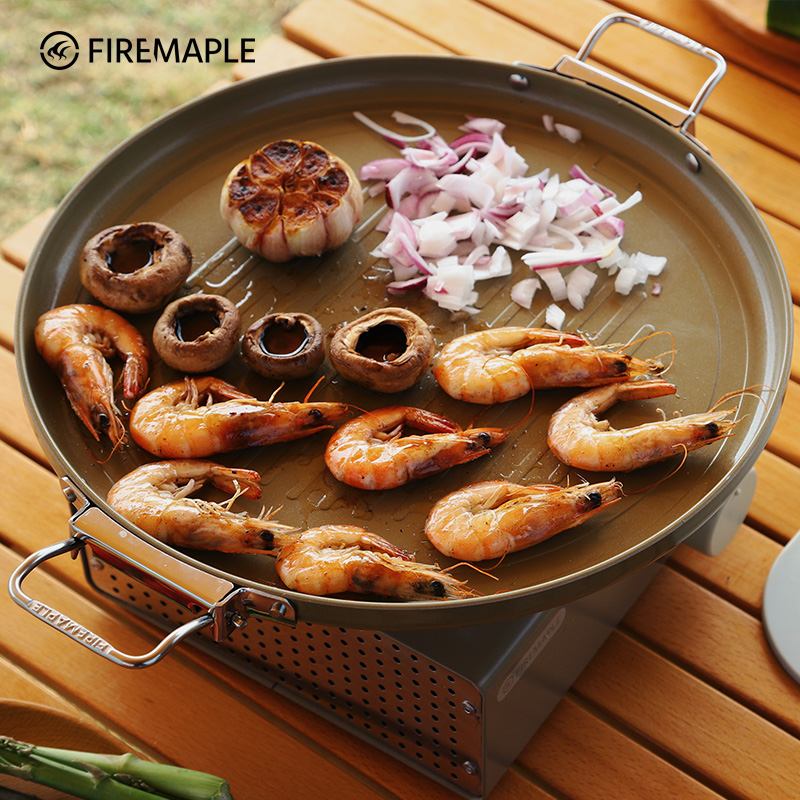 Fire Maple Intriguing Frying Pan Folding Portable Non-stick Pan Outdoor Camping Barbecue Grill Pan Gas Cooker Frying Pan-Taobao