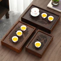 Bamboo Tea Tray Light Lavish Modern Minimalist home Small Gongfu Tea Suit Retro Wind Dry Bubble Table Water Storage Tray