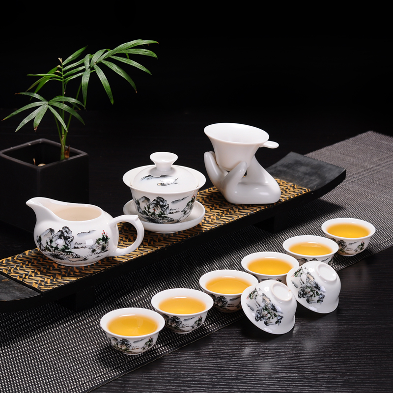 Ceramic tea set Set of sets with triple only cover bowl fair cup tea cup tea leak brief about home Gongfu tea with special price