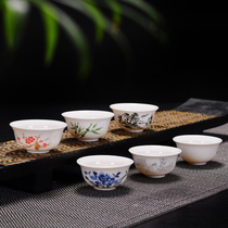 Ceramic Tea Cup Tea Bowl Defied Jade Porcelain Cup Subgong Tea Cup Tasting Cup Tasting Cup Tea Cup tea with small tea cup with small tea cup