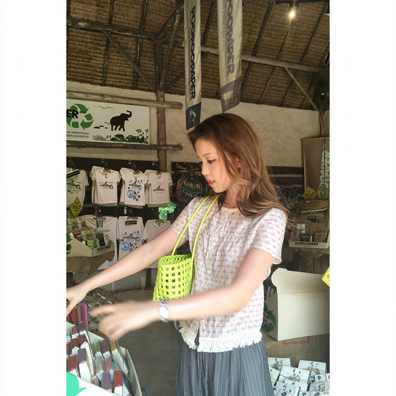 Tuuuh рубашка с короткими рукавами в цветочек женская винтажная корейский стиль весна-лето повседневная универсальная с бахромой стройнящая блузка