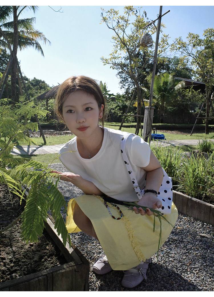 Tuuuh желтая юбка женская в стиле милых девочек весна-лето новая корейская универсальная стройнящая юбка