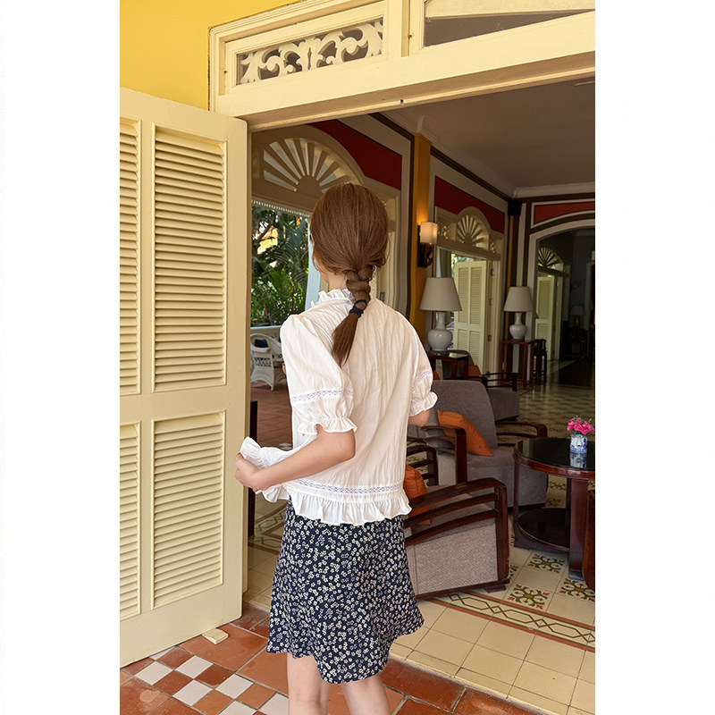 Tuuuh юбка полусолнце женская летняя А-силуэт с цветочным принтом средней посадки