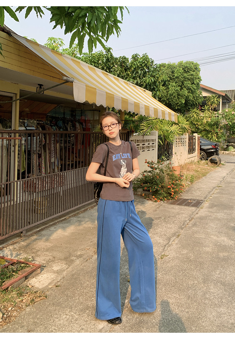 Tuuuh футболка женская с принтом собачки свободная с коротким рукавом 2026 летняя новинка американский ретро стиль