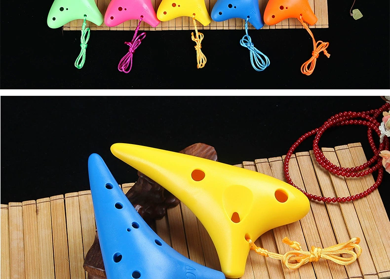 Ocarina 12 người mới bắt đầu gửi sách giáo khoa học sinh trẻ em nhập AC điều chỉnh nhạc cụ sáo nhựa chống vỡ - Nhạc cụ dân tộc