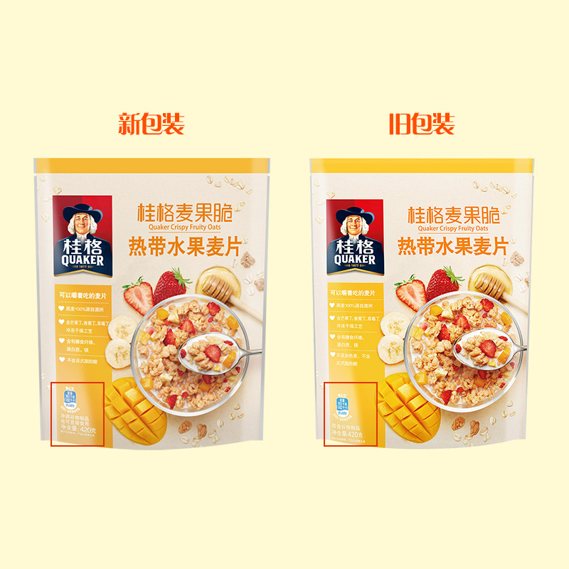 桂格 水果坚果麦片 420g*2袋 图2