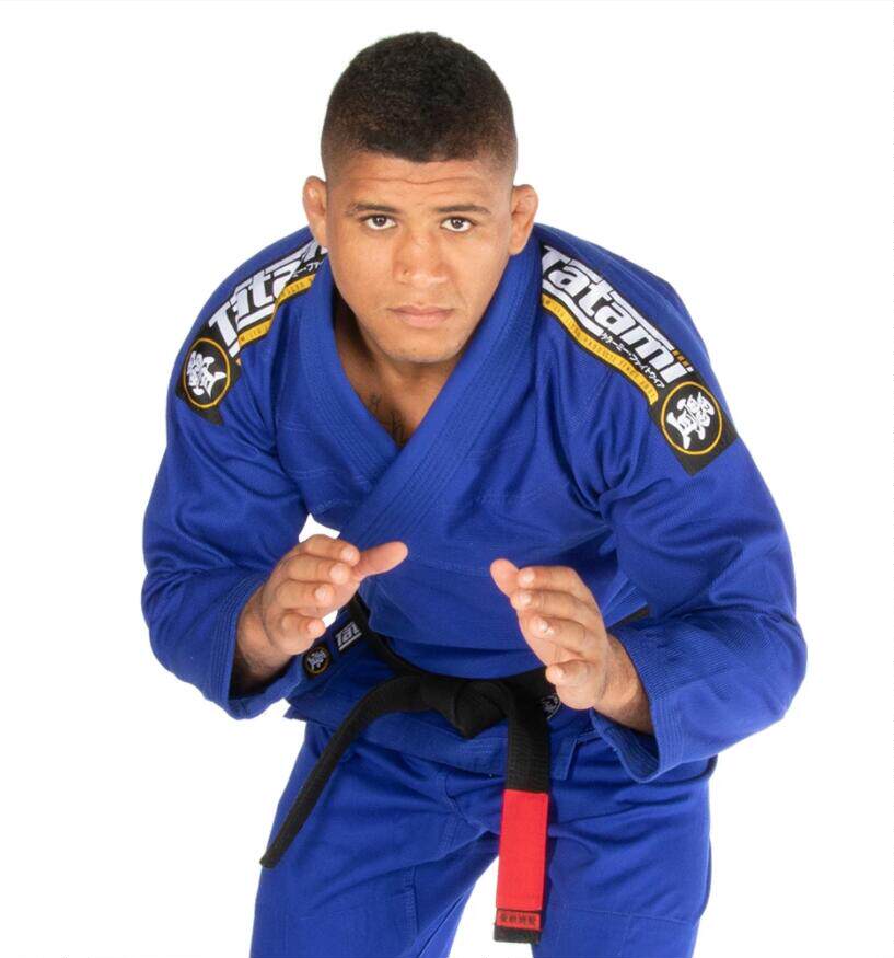Tatami Nova Absolute blue Gi Brazilian judo tunnel blue briefing with white ribbon