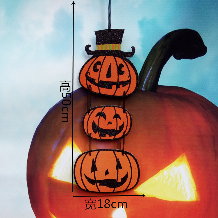 Mặt dây chuyền thẻ Halloween Bí ngô treo Đồ dùng trang trí Halloween Mẫu giáo Cảnh vải treo tường - Sản phẩm Đảng / Magic / Hiệu suất 	phụ kiện make up hoá trang